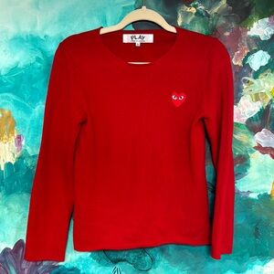 Comme des Garçons Play Red Heart Long Sleeve